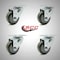 Service Caster 3.5 Inch SS Gray Polyurethane Wheel Swivel Top Plate Caster Set SCC-SS20S3514-PPUB-4 - alternate 4